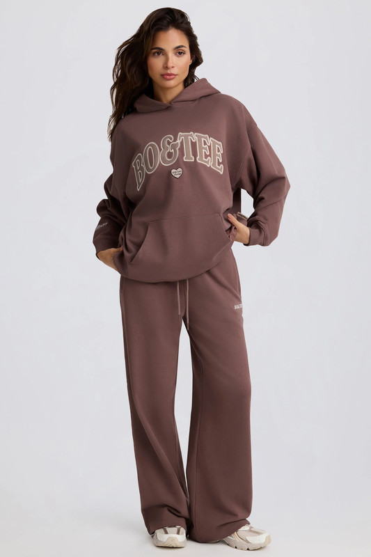 Oversized Hoodie in Mocha - Size:L